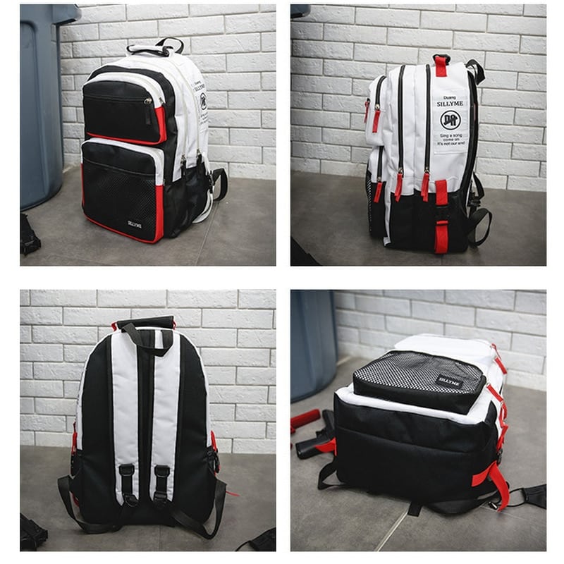 Men's contrast travel backpack, view 8 - MRSLM