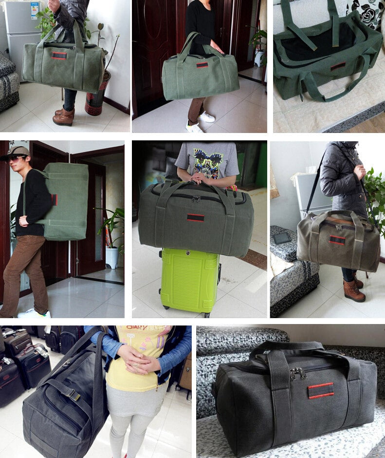 Canvas travel handbag, view 12 - MRSLM
