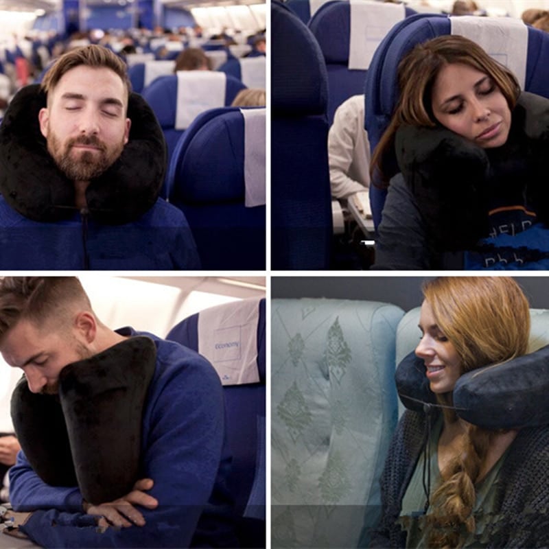 H-shaped inflatable travel pillow, view 9 - MRSLM