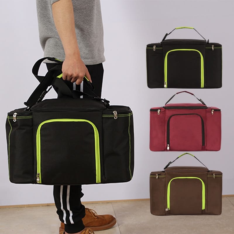 Large 3-compartment insulated lunch bag, view 9 - MRSLM