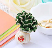rhinestone car key chain, view 9 - MRSLM