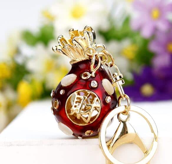 rhinestone car key chain, view 19 - MRSLM