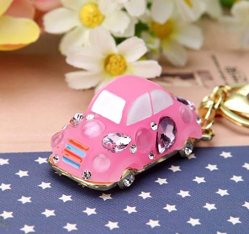 rhinestone car key chain, view 28 - MRSLM