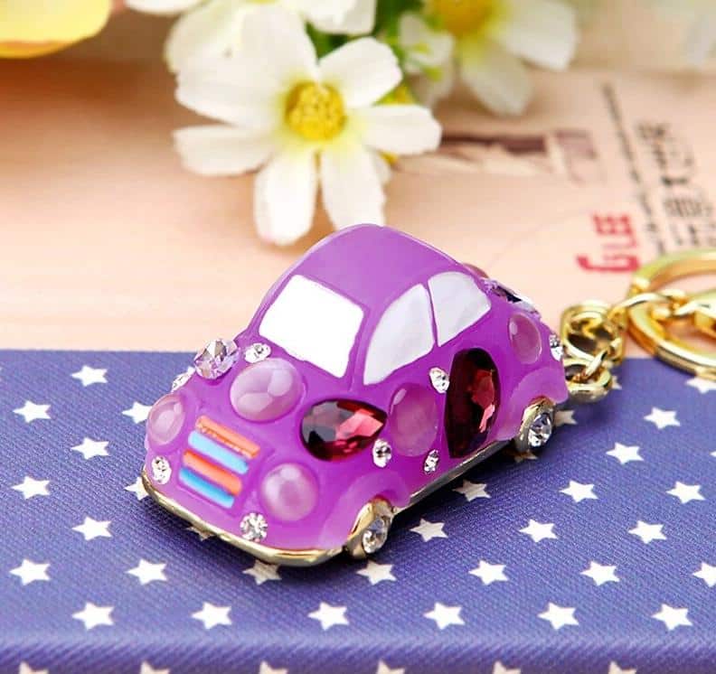 rhinestone car key chain, view 29 - MRSLM