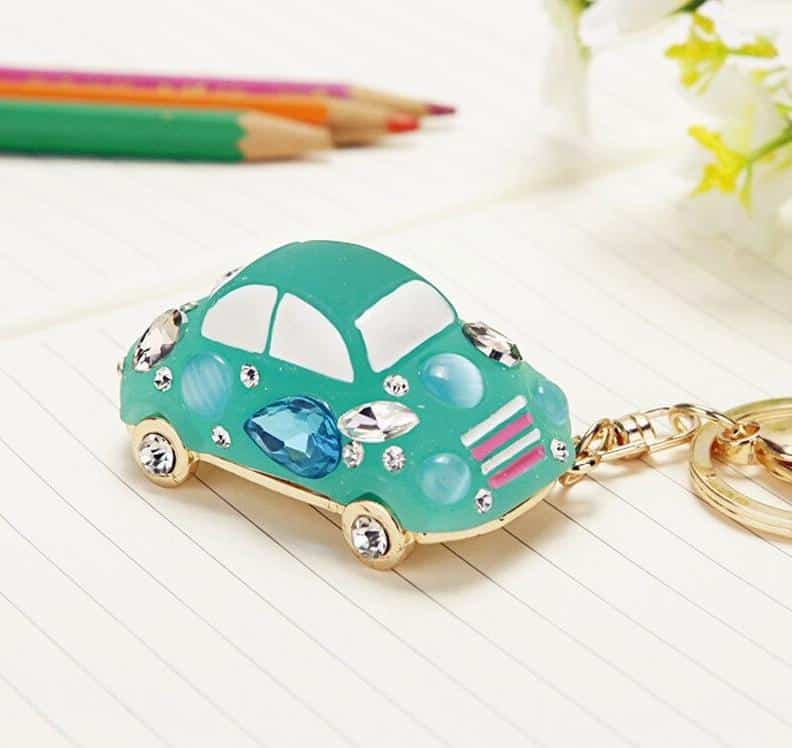 rhinestone car key chain, view 35 - MRSLM