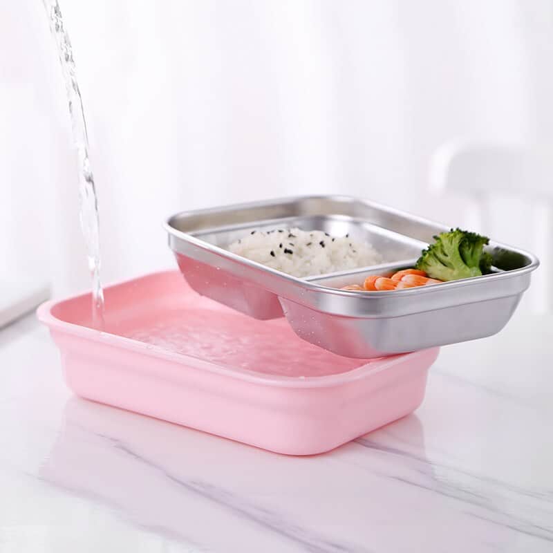 Leakproof stainless steel lunch box, view 10 - MRSLM