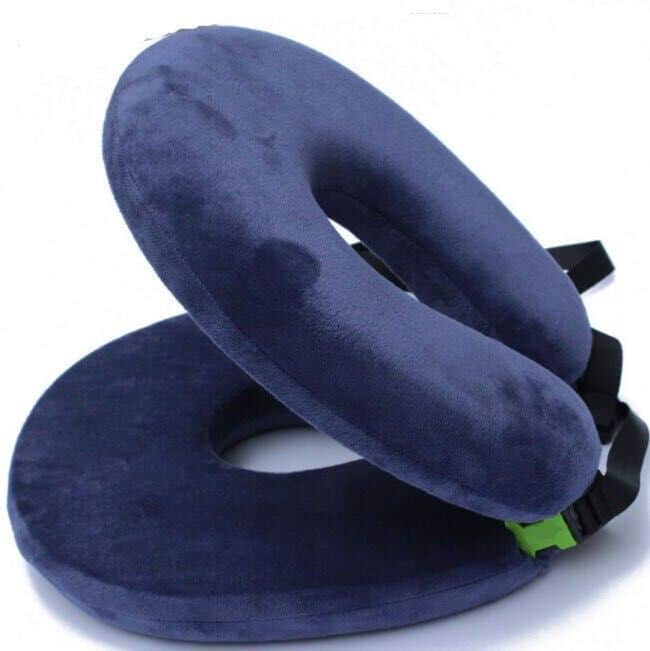 folding neck travel pillow, view 2 - MRSLM