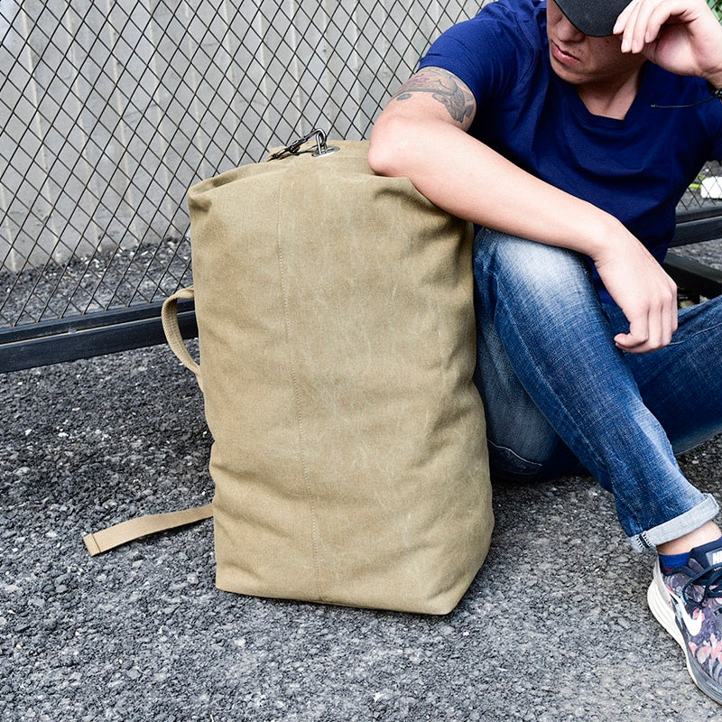 men's canvas travel backpack, view 10 - MRSLM