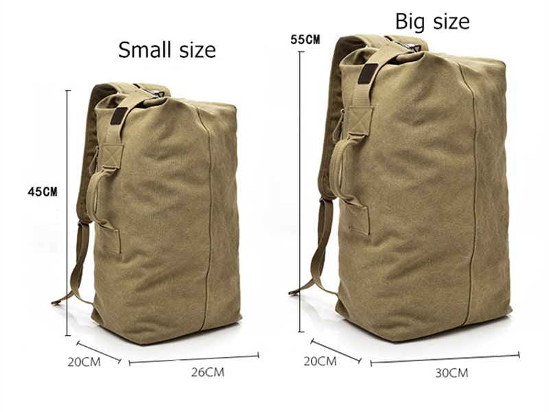 men's canvas travel backpack, view 15 - MRSLM