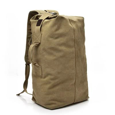 men's canvas travel backpack, view 3 - MRSLM