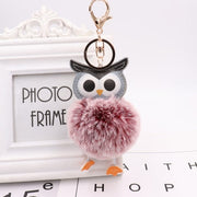 fur pompom owl keychain, view 5 - MRSLM