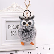 fur pompom owl keychain, view 9 - MRSLM