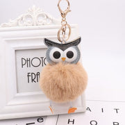 fur pompom owl keychain, view 15 - MRSLM