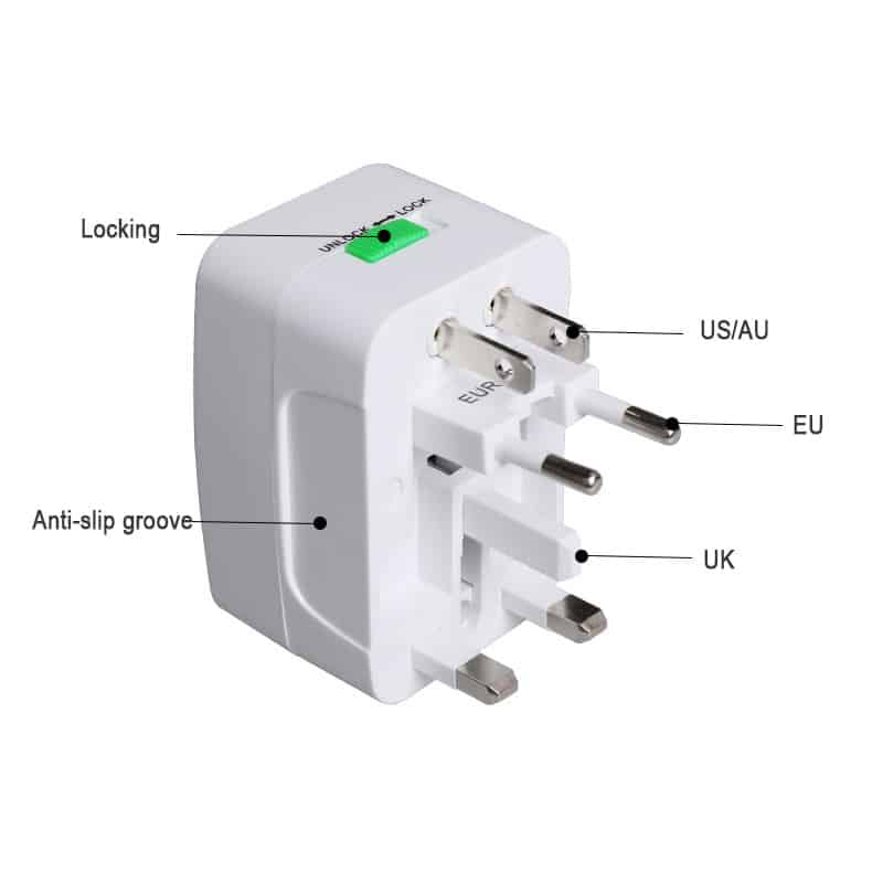 All-in-one international USB plug adapter, view 7 - MRSLM