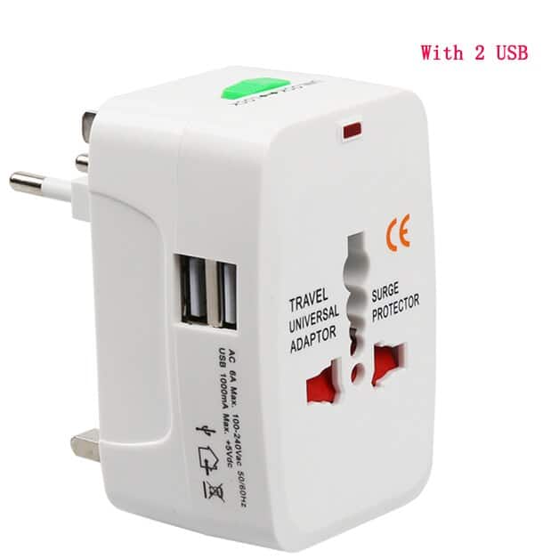 All-in-one international USB plug adapter, view 3 - MRSLM