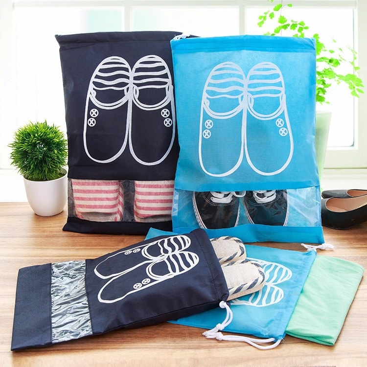 sneaker print shoe storage bag, view 4 - MRSLM