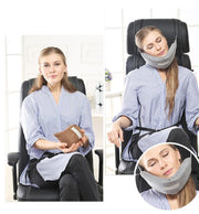 inflatable memory foam travel pillow, view 3 - MRSLM