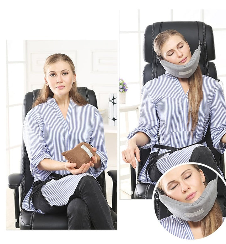 Inflatable Memory Foam Travel Pillow