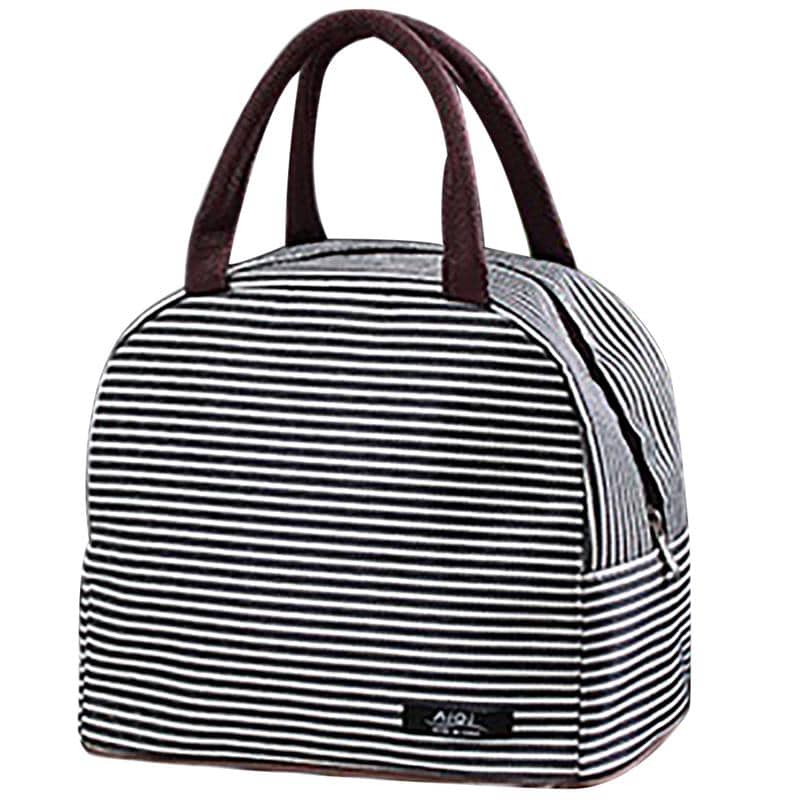 striped cooler lunch bag for kids, view 5 - MRSLM