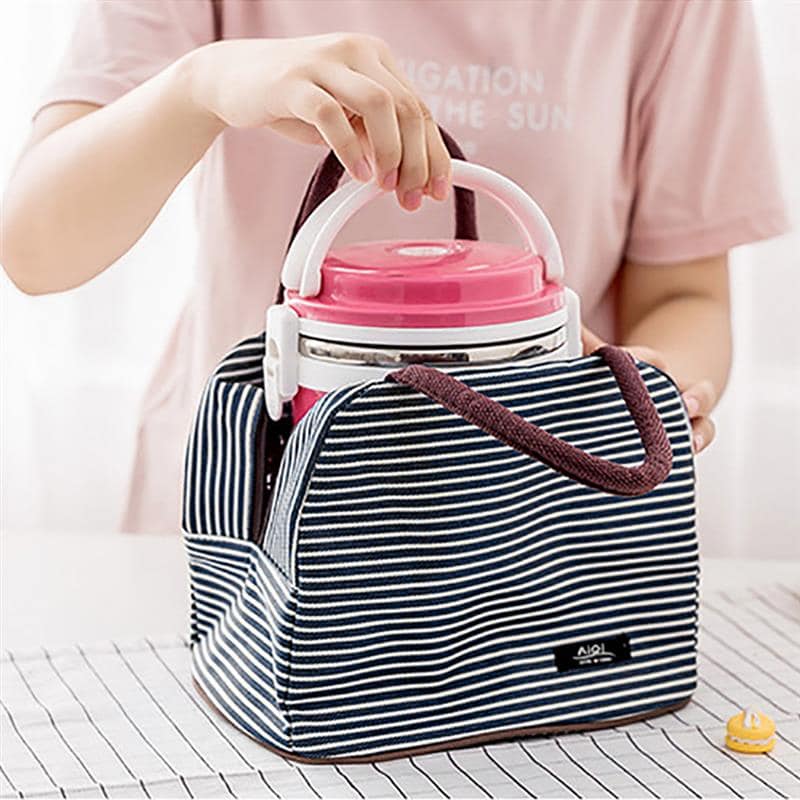 striped cooler lunch bag for kids - MRSLM