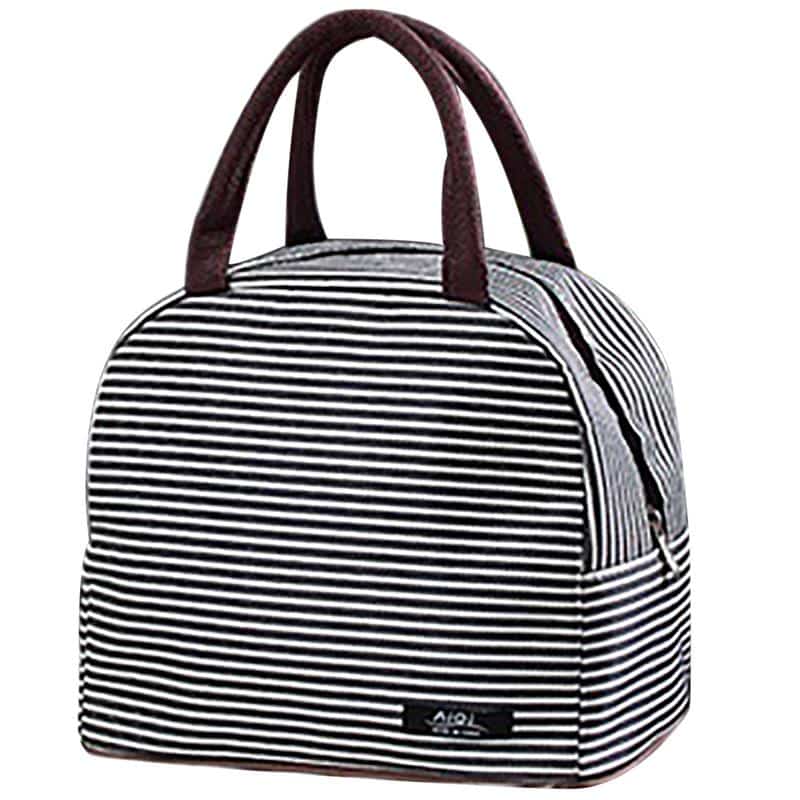 striped cooler lunch bag for kids, view 3 - MRSLM