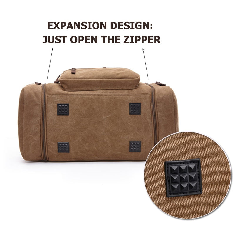canvas men's travel bag, view 9 - MRSLM