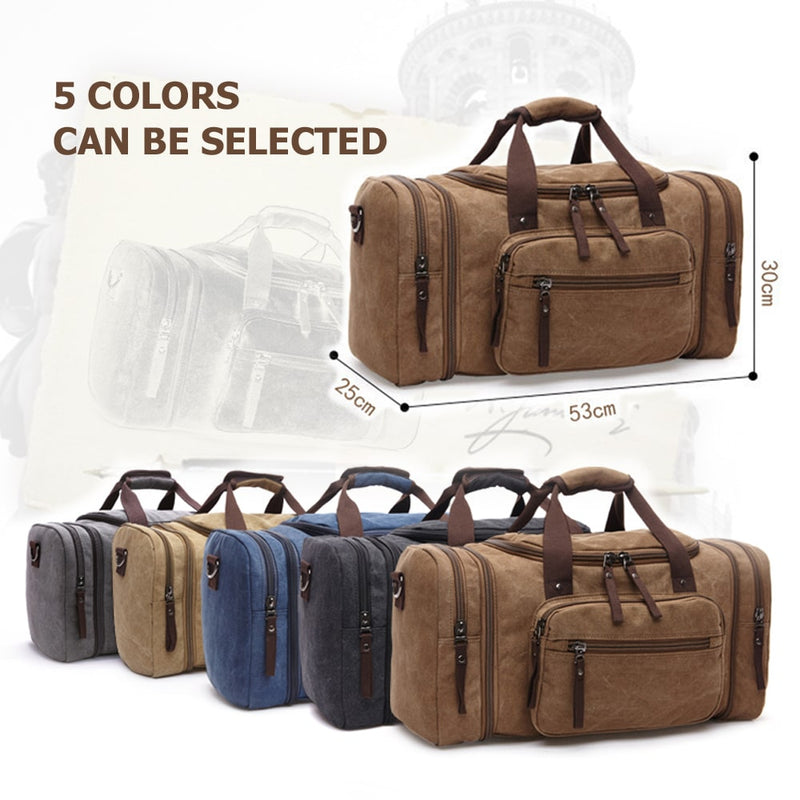 canvas men's travel bag, view 12 - MRSLM