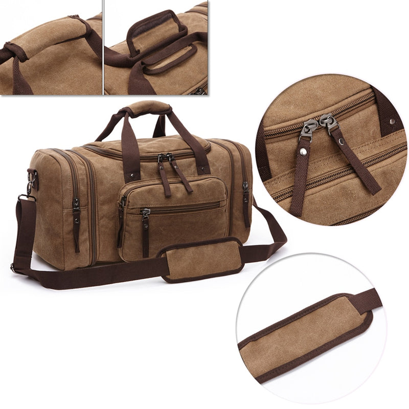 canvas men's travel bag, view 8 - MRSLM