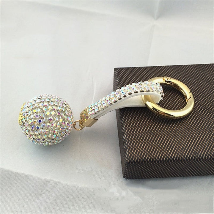 Glitter Keychain with Rhinestones