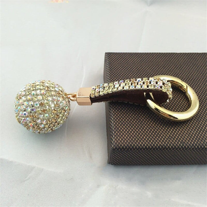 Glitter Keychain with Rhinestones