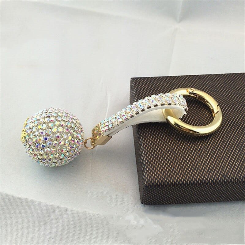 glitter rhinestone keychain, view 3 - MRSLM