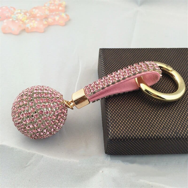glitter rhinestone keychain, view 5 - MRSLM