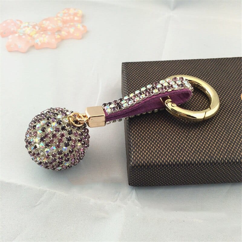 glitter rhinestone keychain, view 6 - MRSLM