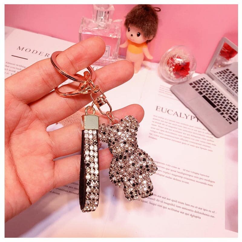 glitter rhinestone keychain, view 13 - MRSLM