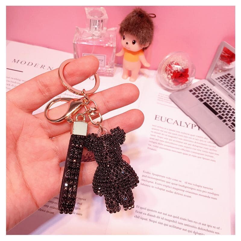 glitter rhinestone keychain, view 14 - MRSLM