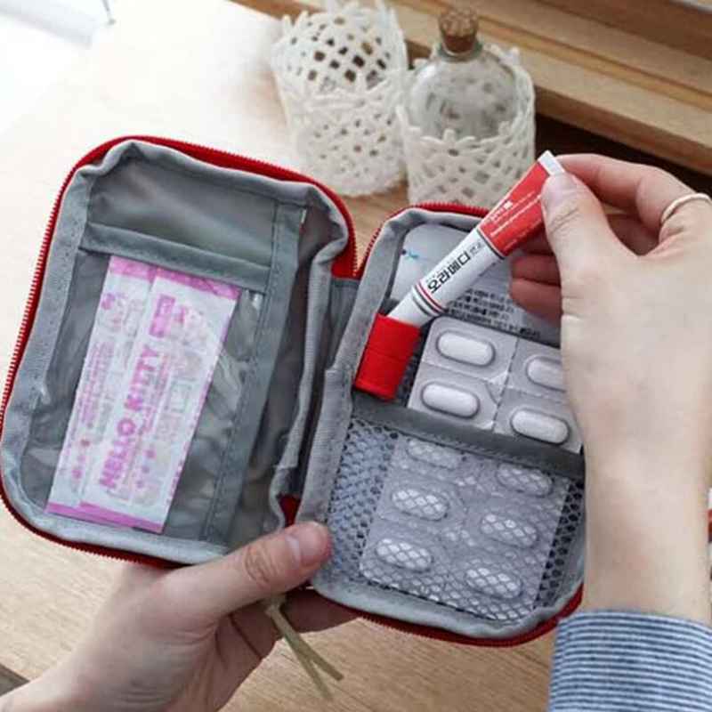 cross print first aid travel bag, view 5 - MRSLM