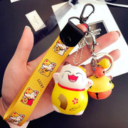 lucky cat key chain, view 8 - MRSLM