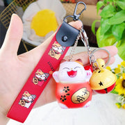 lucky cat key chain, view 9 - MRSLM