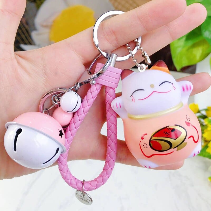 lucky cat key chain, view 12 - MRSLM