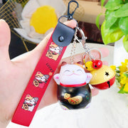 lucky cat key chain, view 14 - MRSLM