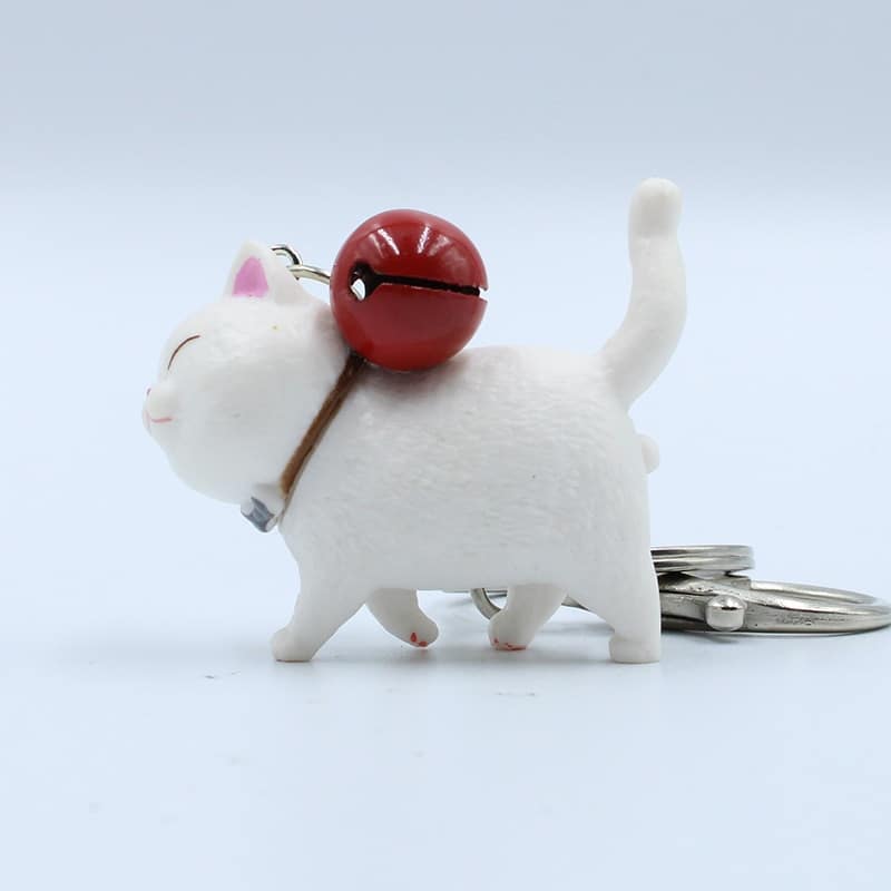 walking cat key ring with bell, view 14 - MRSLM