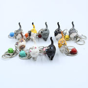 walking cat key ring with bell - MRSLM