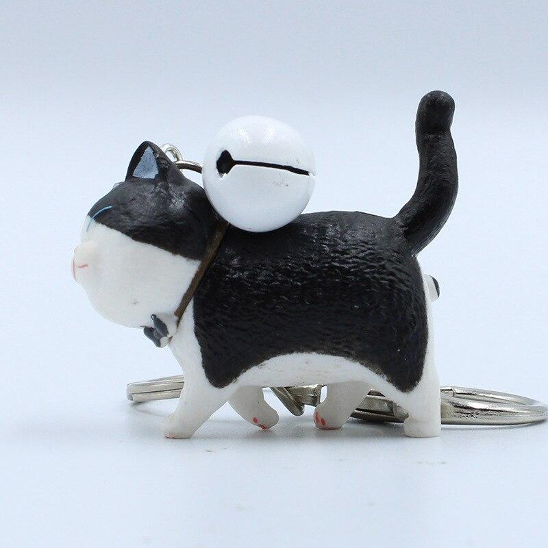 walking cat key ring with bell, view 9 - MRSLM