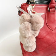 eco fur pom keychain, view 16 - MRSLM