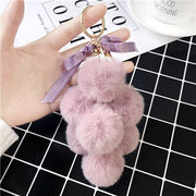 eco fur pom keychain, view 12 - MRSLM