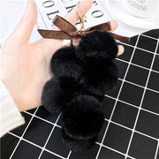 eco fur pom keychain, view 13 - MRSLM