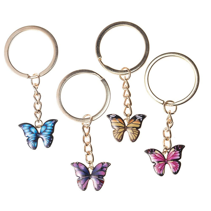 Colorful double butterfly keychain, view 11 - MRSLM