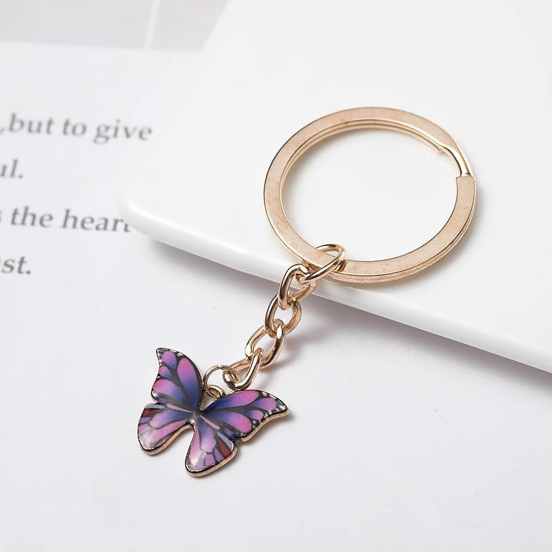 Colorful double butterfly keychain, view 14 - MRSLM