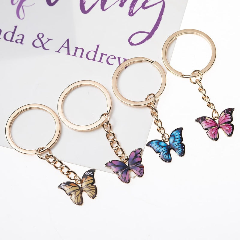 Colorful double butterfly keychain, view 13 - MRSLM