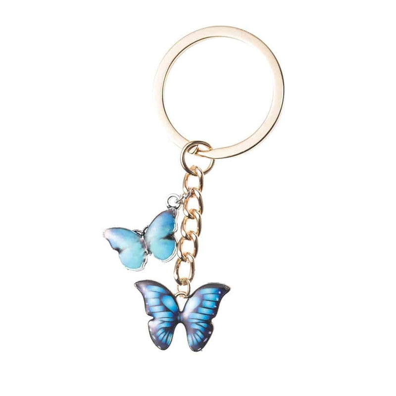 Colorful double butterfly keychain, view 2 - MRSLM